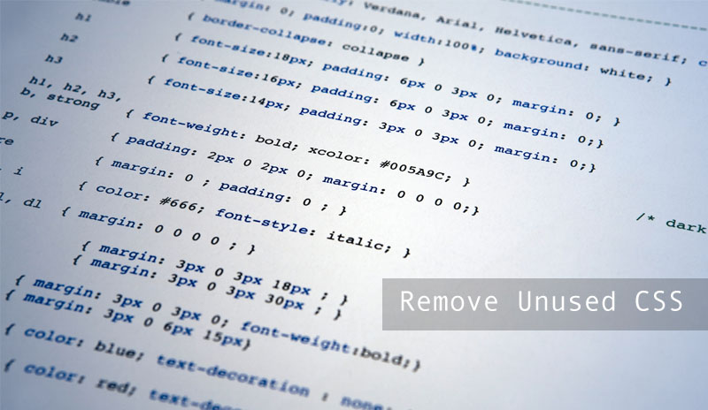 Remove Unused CSS